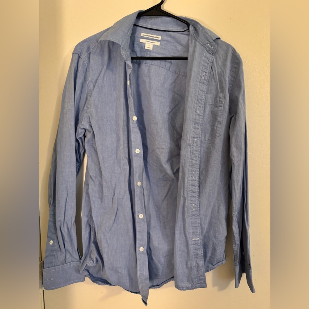 Amazon Light Blue Mens Dress Shirt